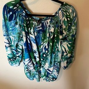 Floral Ariella tie in front blouse medium